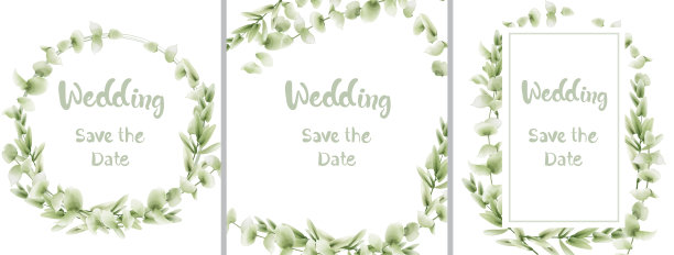 绿叶水彩集夏图片下载