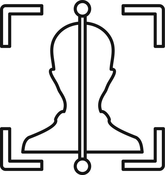 面部扫描图标轮廓样式图片下载