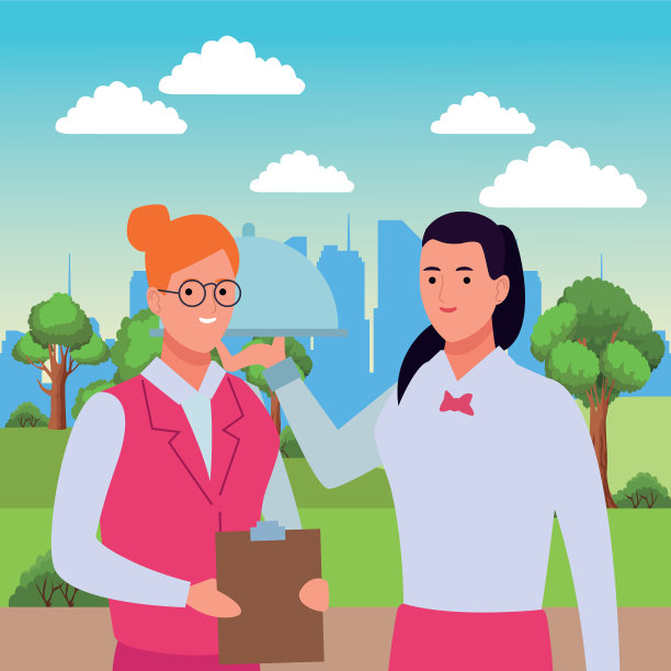 专业人士将微笑的卡通人物组合在一起图片下载