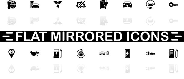 电动汽车-平面图标图片下载