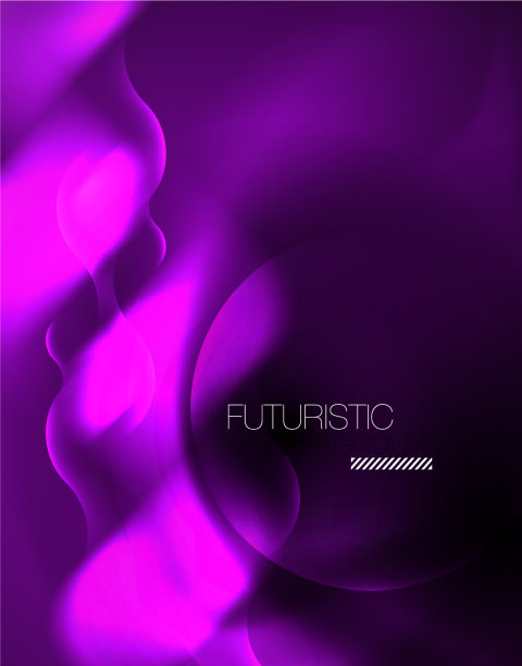 闪亮的霓虹灯几何波模板图片下载