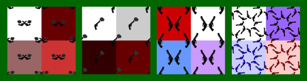 设置无缝模式，黑色左轮手枪和玫瑰图片下载