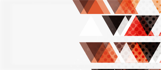 横幅上镶嵌着几何三角形的五彩图案图片下载