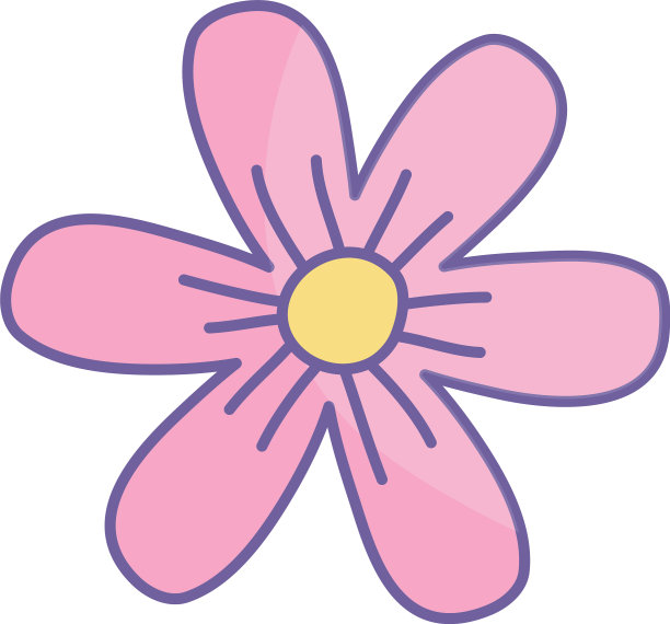 孤立花卉装饰设计图片下载