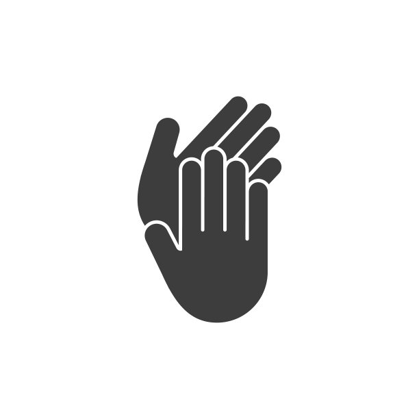 掌声图标孤立在白色背景图片下载