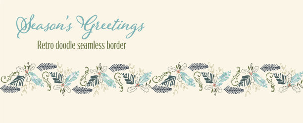 冬季树叶无缝边界假日季节图片下载