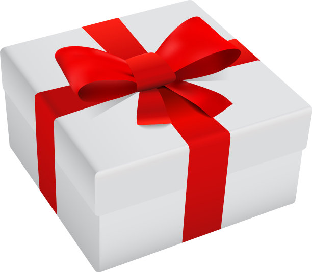 礼盒红丝带和蝴蝶结图片下载