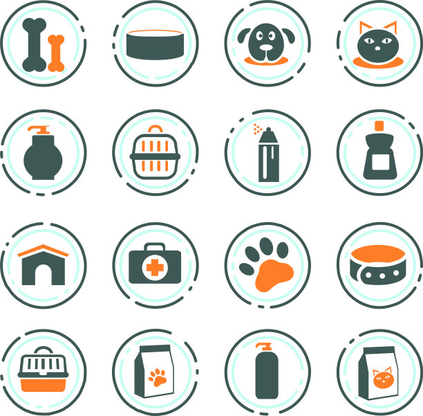 商品为宠物图标集图片下载