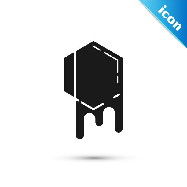 黑色蜂巢图标孤立在白色背景图片下载