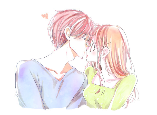 男人和女人试图接吻图片下载