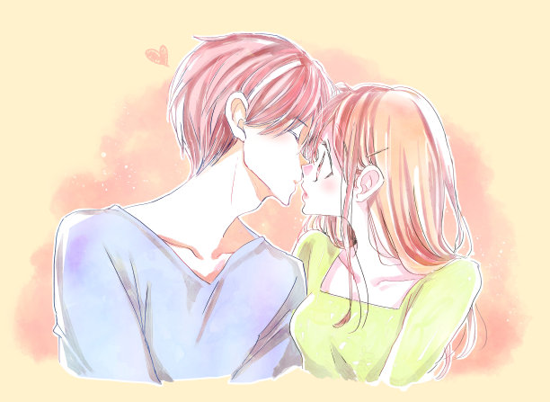 男人和女人试图接吻图片下载