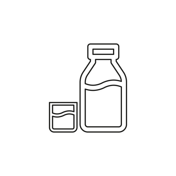 牛奶瓶和玻璃杯图片下载
