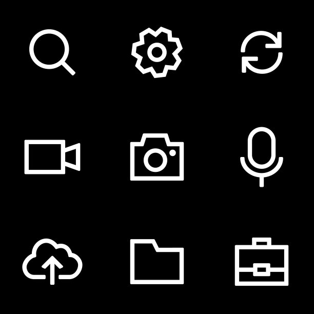 设置图标为简单的平面风格的UI设计图片下载