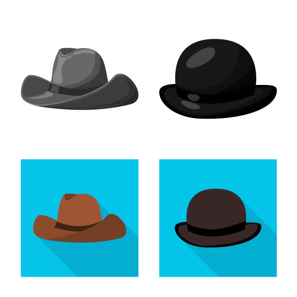 孤立物体的衣服和帽子标志图片下载