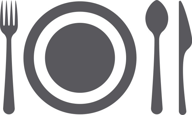 勺子、叉子和盘子图片下载