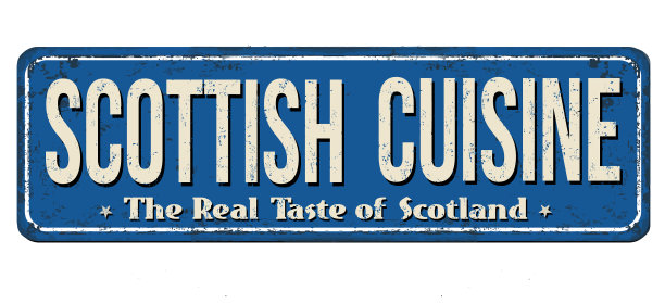 苏格兰美食复古生锈的金属标志图片下载