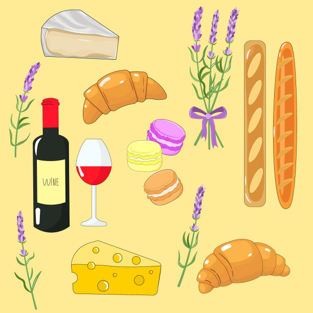 美丽可爱的法国食物图片下载