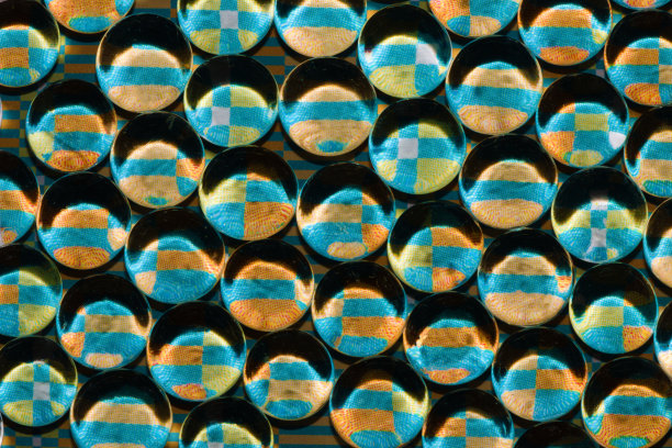 3d未来球反映颜色，创意现代复古风格的壁纸图片下载