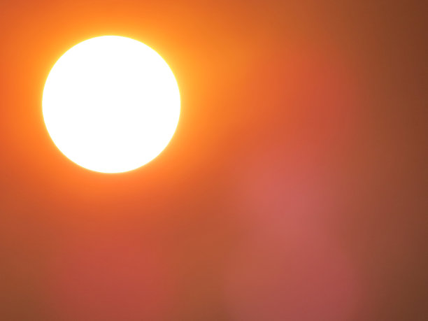 炎热的太阳造成全球变暖，热浪和气候变化图片下载