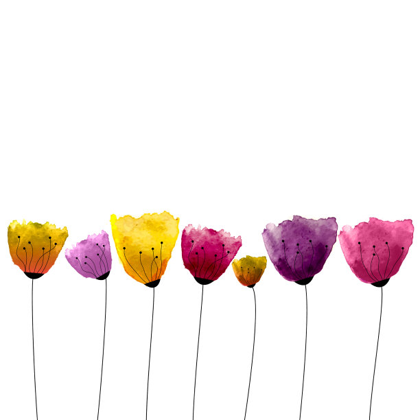 抽象画花背景图片下载