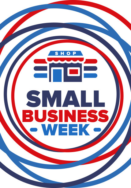 5月是全国小企业周。支持本地业务。每年在美国庆祝一次。经营理念。爱国的设计。海报、卡片、横幅和背景。矢量图图片下载