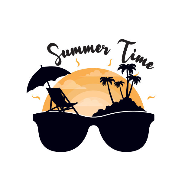 夏季概念图案及平面设计。销售海报的背景。可编辑的矢量图片下载