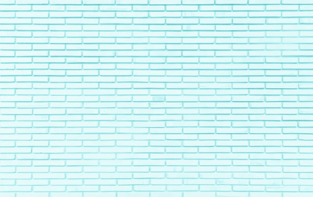 砖墙漆成蓝色深色粉彩，底色柔和，纹理柔和。砌砖和石材地板内部岩石旧模式干净的混凝土网格不均匀的砖设计堆叠背景。图片下载