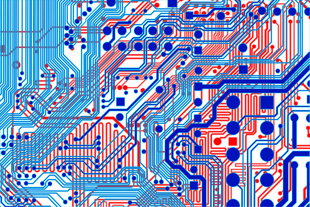 电子技术集成印刷电路板的背景图片下载
