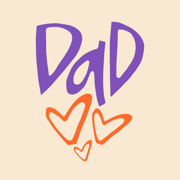 爸爸手绘的引用。创造性的文字说明。图片下载