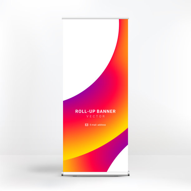 横幅设计，为广告，会议，研讨会，海报模板放置照片和文字。展示创意背景图片下载