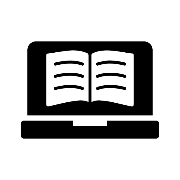 教育、在线图标。黑色的矢量图形。图片下载