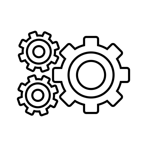 操作，配置，齿轮线图标。轮廓向量。图片下载