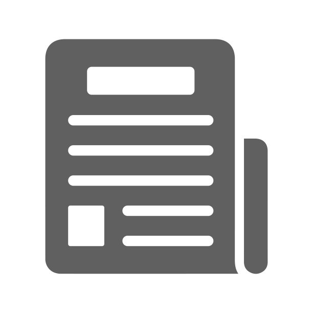 报纸文章图标。灰色的矢量图形。图片下载