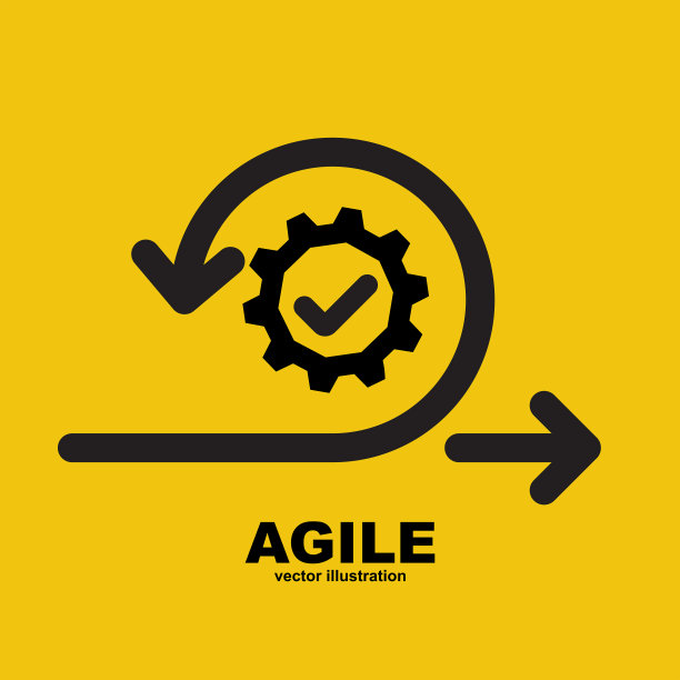 敏捷的概念。生命周期，流程方案。向量图片下载