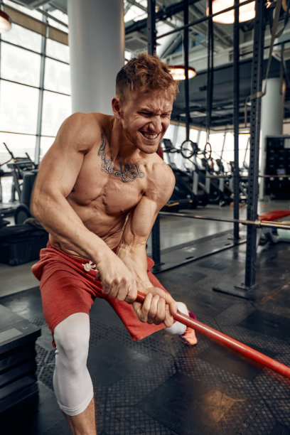 男子健身训练用大而重的轮胎锤。概念训练，交叉力量图片下载