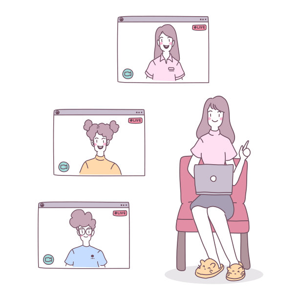 一个年轻女人在笔记本电脑上进行销售图片下载