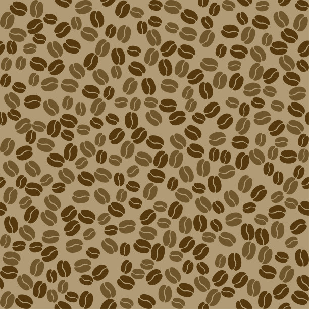 无缝矢量模式与咖啡豆。图片下载