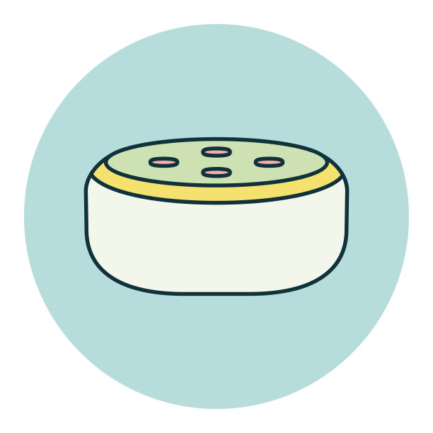 带有语音识别图标的小型智能扬声器图片下载