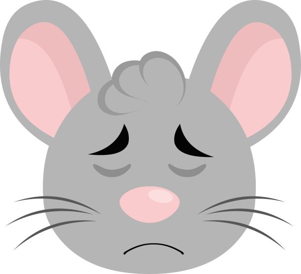 矢量插画脸鼠标卡通悲伤表情图片下载