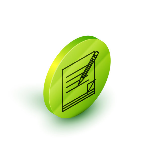 等距线空白笔记本和铅笔图片下载