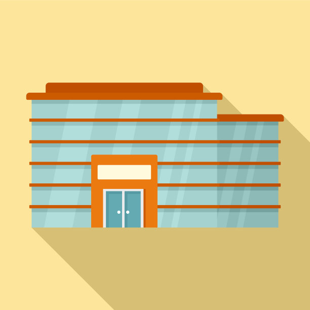 时尚现代商场图标平风格图片下载