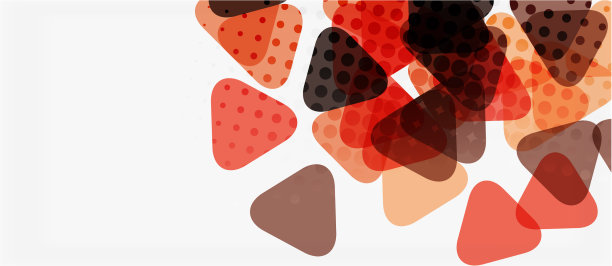 横幅上镶嵌着几何三角形的五彩图案图片下载