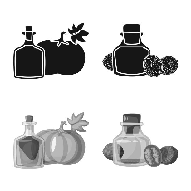 设计健康蔬菜符号套装图片下载