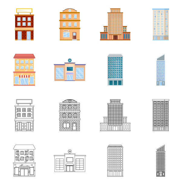 设计市政及中心标志套图片下载