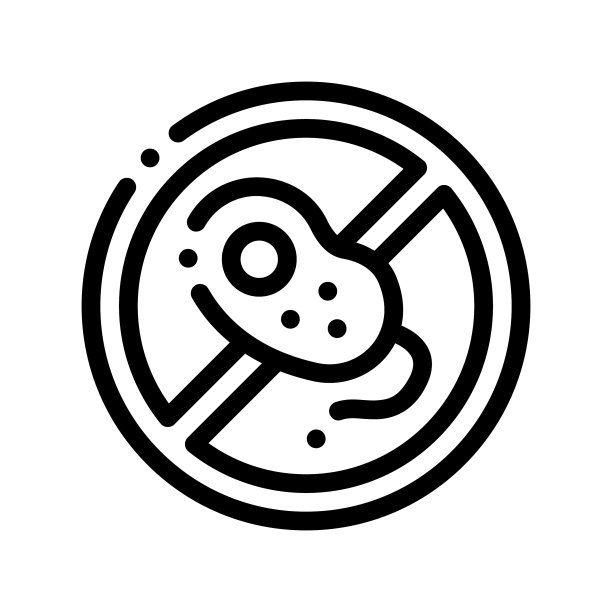 抗菌细线标志图标图片下载