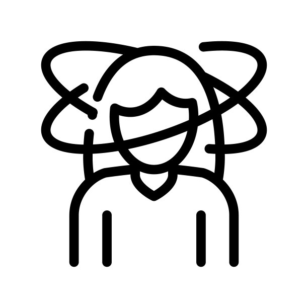 头部冲女孩怀孕的症状图标图片下载