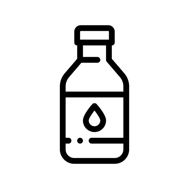 塑料瓶装健康水标志图标图片下载