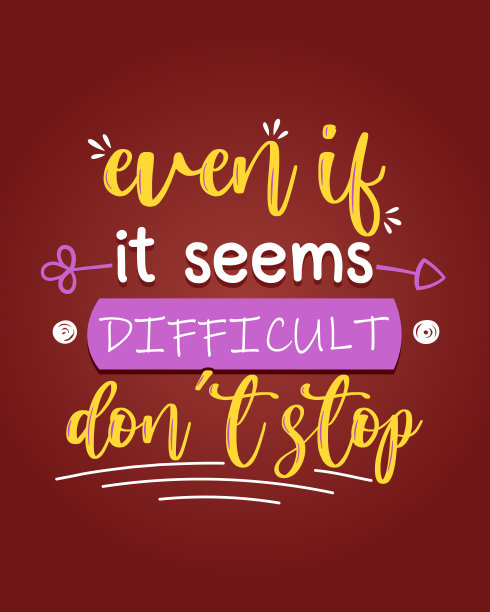 鼓舞人心的彩色字母海报。完美的打印或网络。图片下载