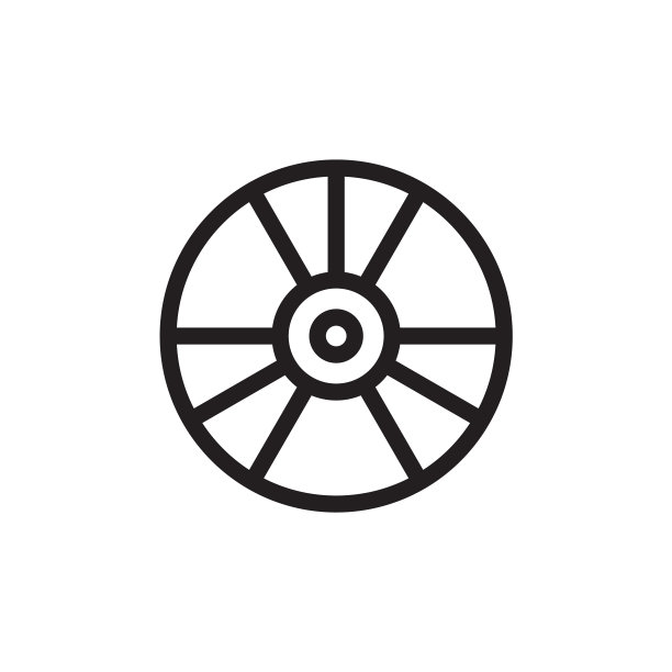 扁平线条CD光盘图标Logo元素图片下载