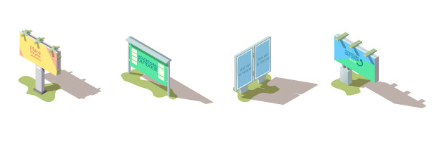 户外广告广告牌等距设置图片下载